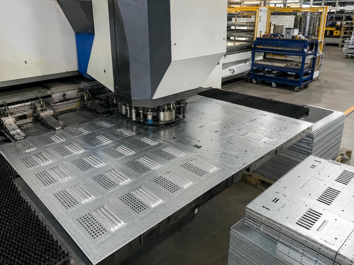 CNC Punching for Holes, Louvers & Formed Features