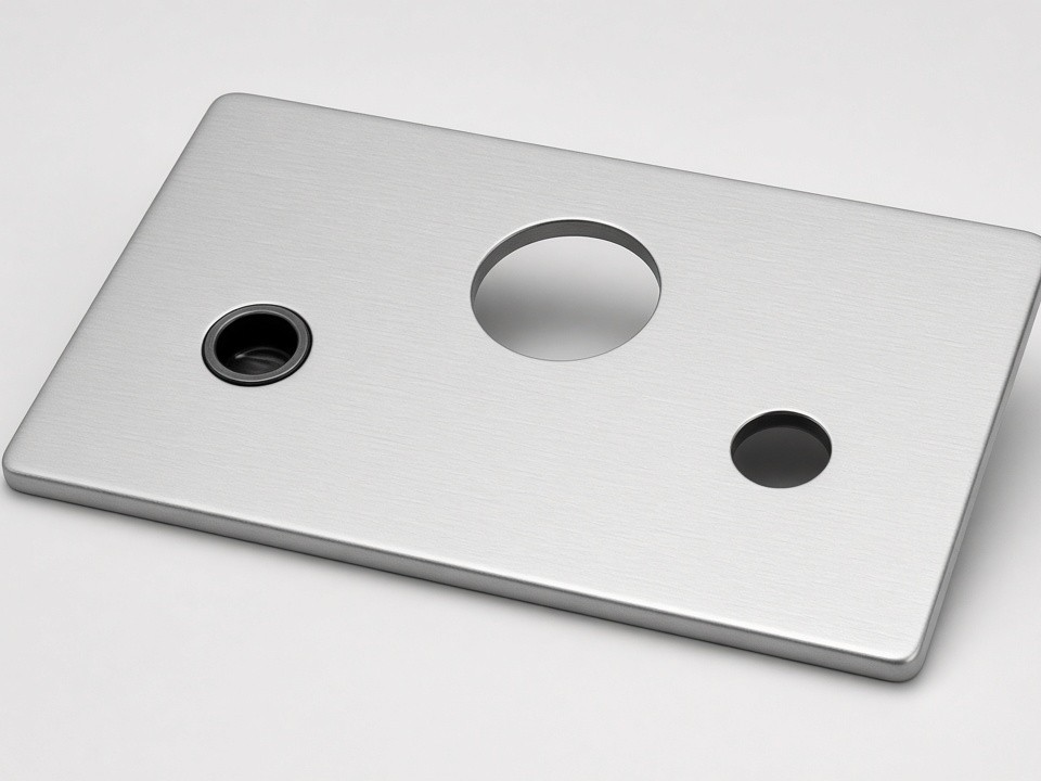 Custom fabricated control panel enclosure with cutouts and hardware