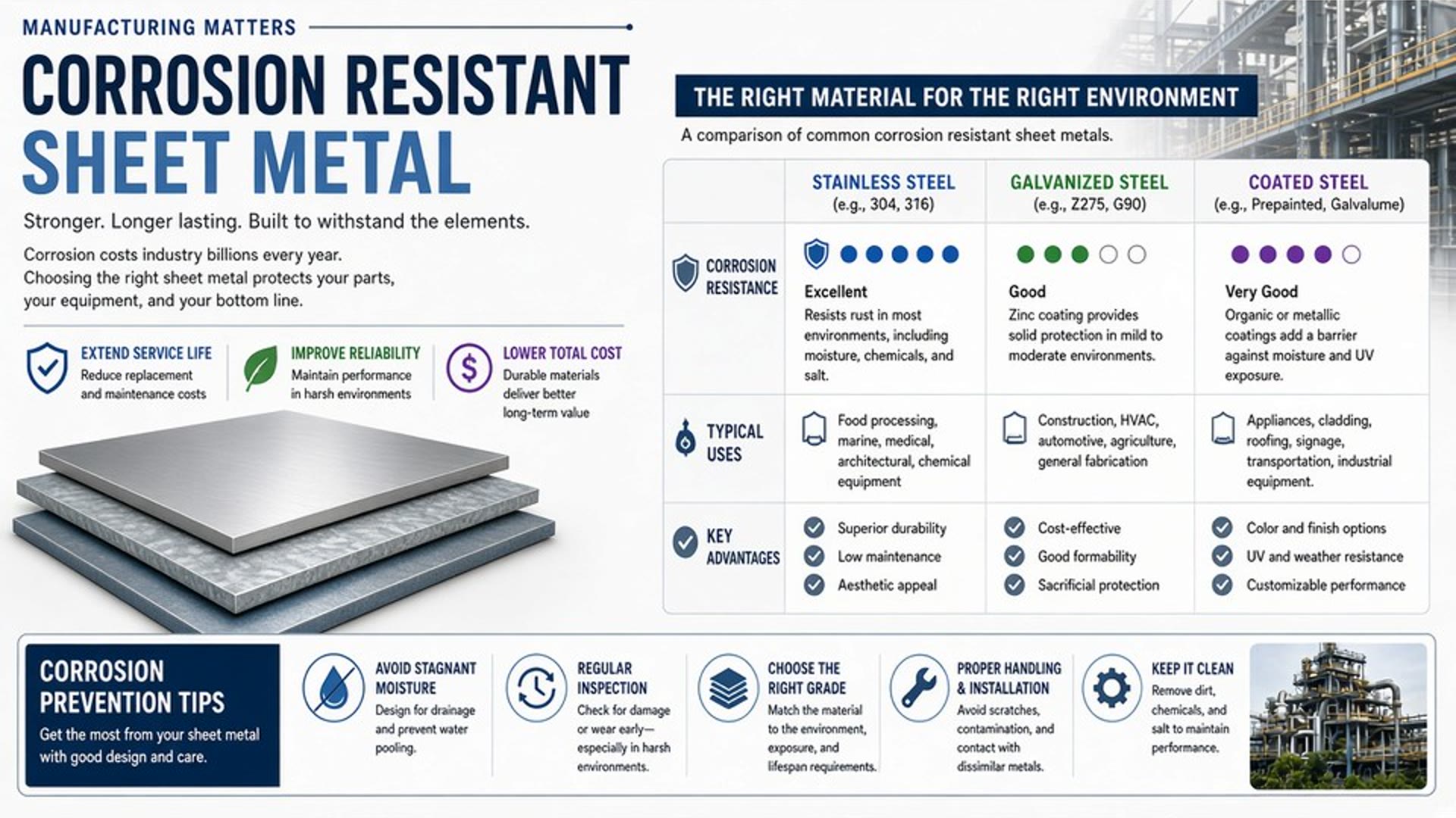 Corrosion-resistant sheet metal parts with protective coatings